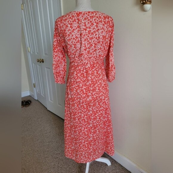Hatch Red Floral Midi Maternity Dress - Picture 4 of 5